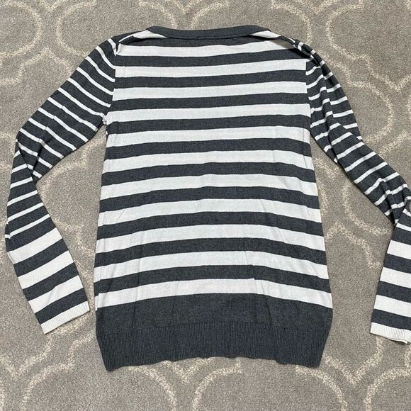Express Women's Striped Sweater - Black and White - Picture 5 of 6